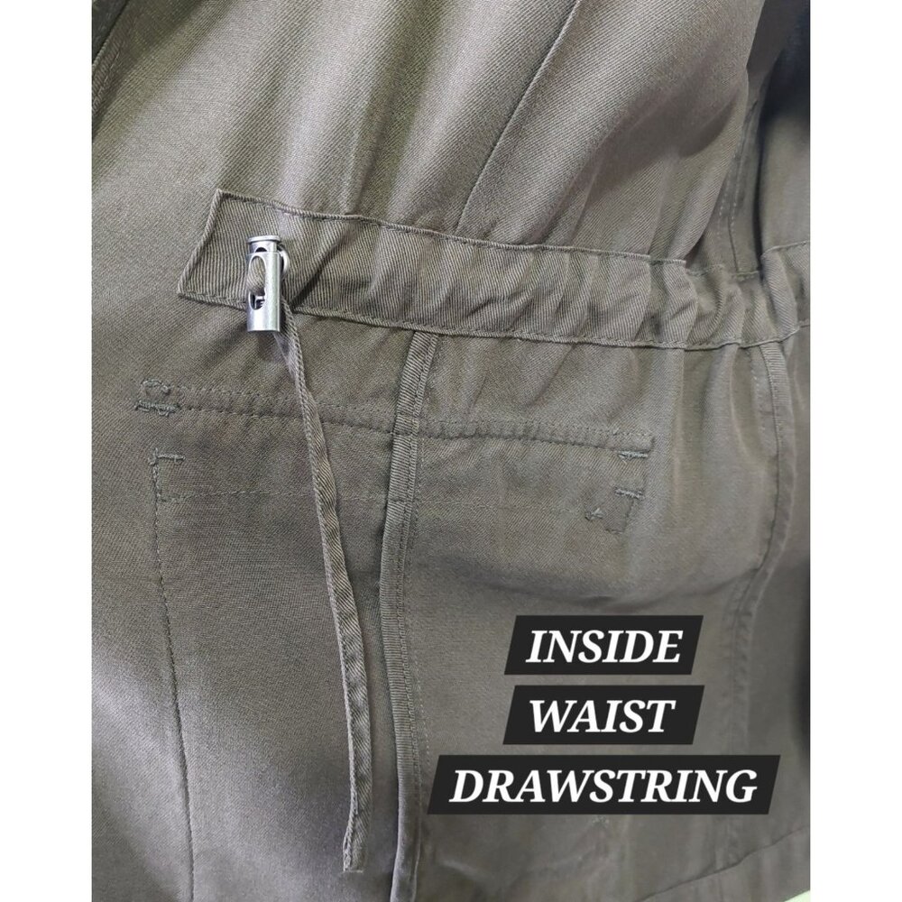 J. Jill Women's XS Lightweight Zip Jacket 100% Tencel Lyocell Olive Green Soft - Picture 8 of 12